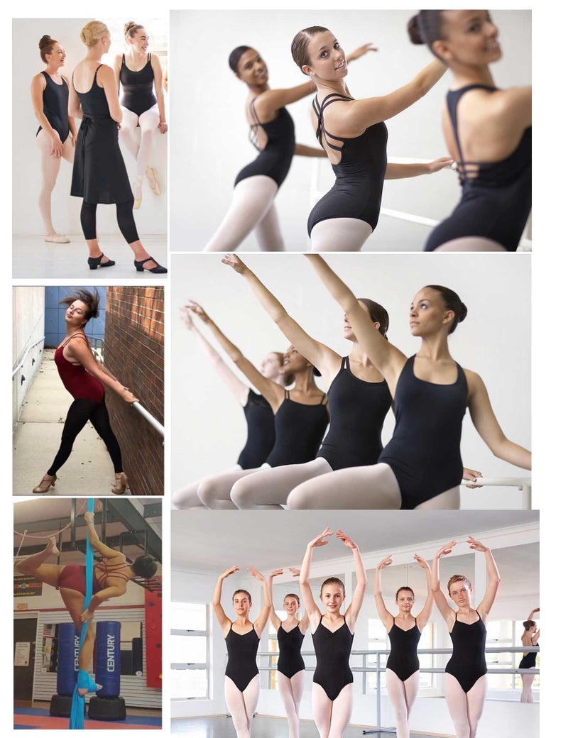 Daydance Burgundy Women Dance Leotards Camisole Cotton Ballet Outfits - Image 5